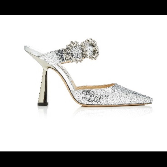 jimmy choo glitter mules
